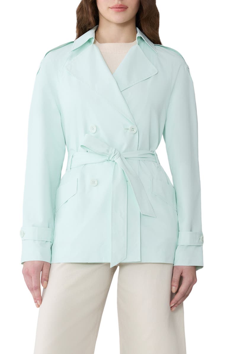 Soia & Kyo Medina Double Breasted Water Repellent Jacket, Main, color, Aquatic Mint