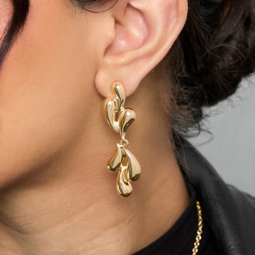 Bcbg Sculptural Heart Drop Earrings In Gold