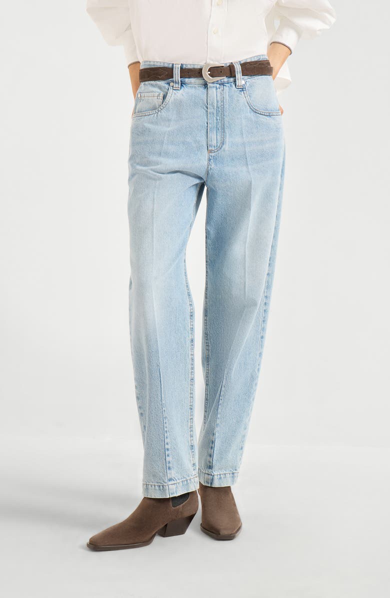 Brunello Cucinelli Loose trousers, Alternate, color, Light Denim