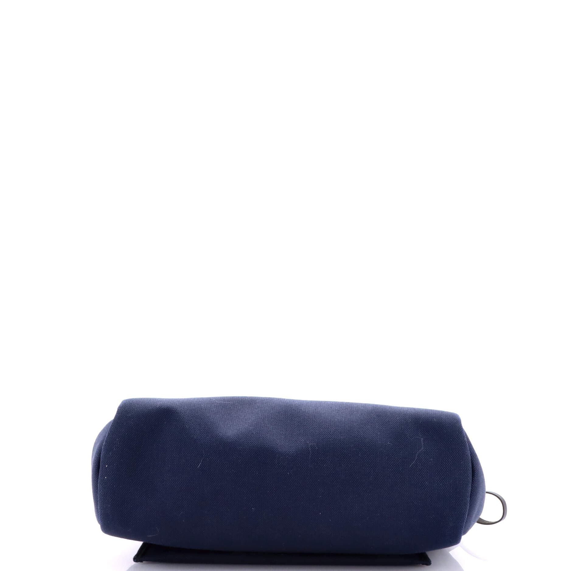 Pre-Owned Hermes Herbag Zip Leather and Toile 31, Alternate, color, Bleu Nuit