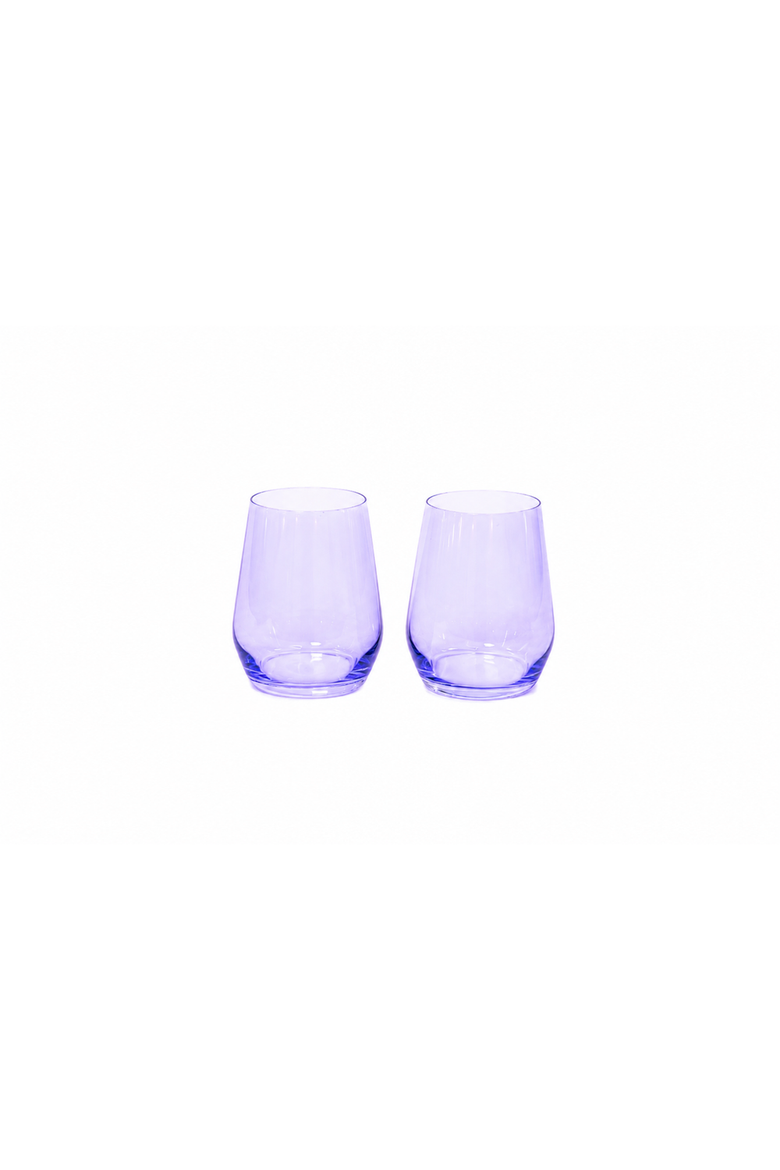 Stemless Wine Glass - Set of 2, Main, color, Lady Lavender