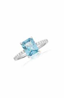 Rectangular Cubic Zirconia Statement Ring