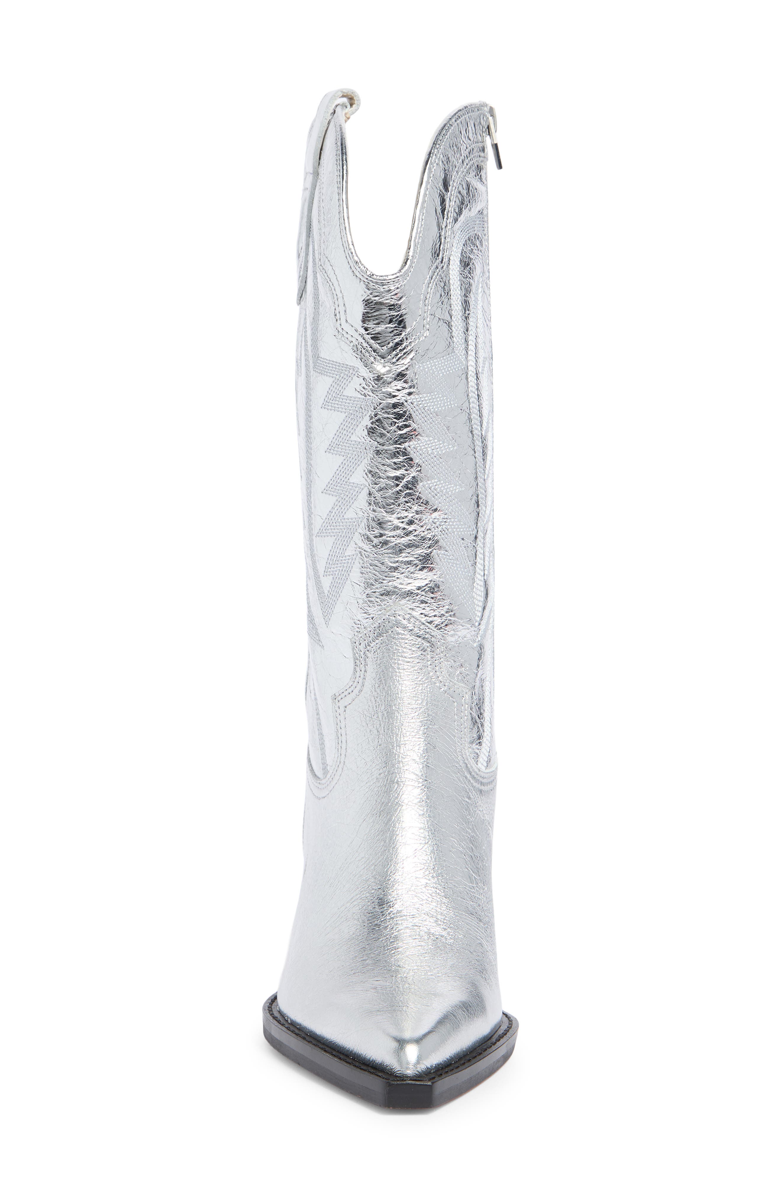 Dolce Vita Ryland Western Boot, Alternate, color, Silver
