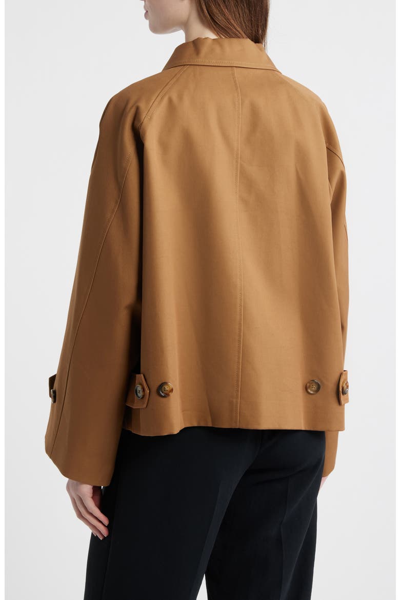 Cuba Oversize Short Cotton Trench Coat, Alternate, color, MEDIUM BROWN