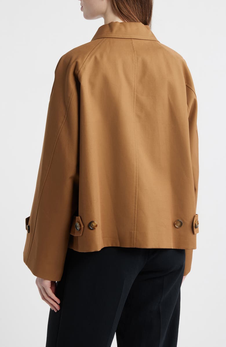 MANGO Cuba Oversize Short Cotton Trench Coat, Alternate, color, Medium Brown