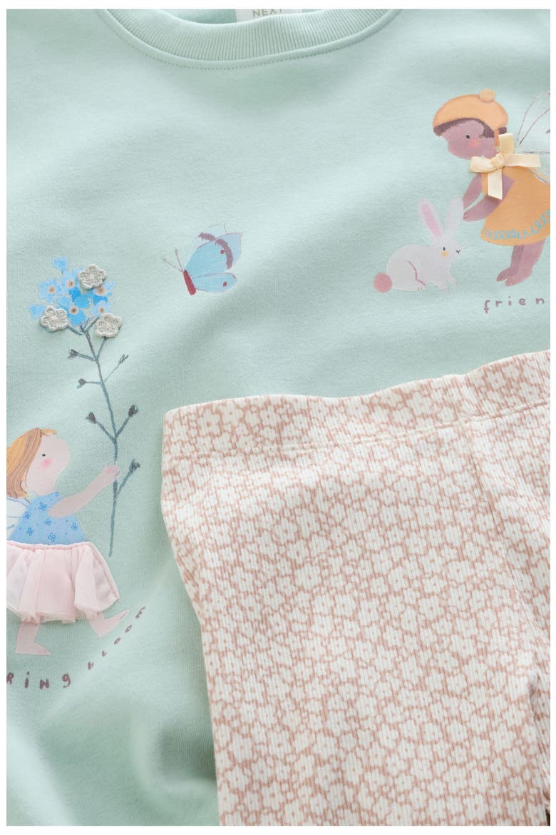 Kids' Fairy Sweatshirt & Leggings Set, Alternate, color, BLUE