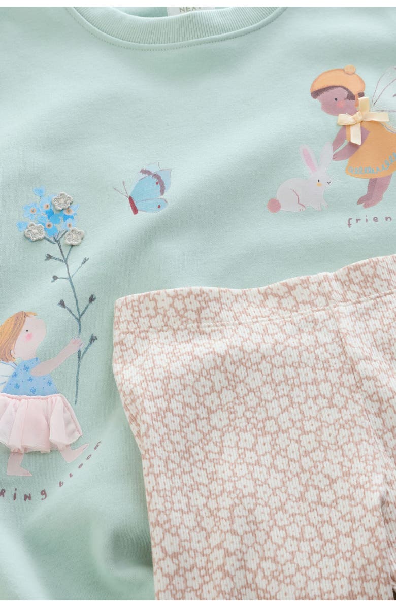 NEXT Kids' Fairy Sweatshirt & Leggings Set, Alternate, color, Blue