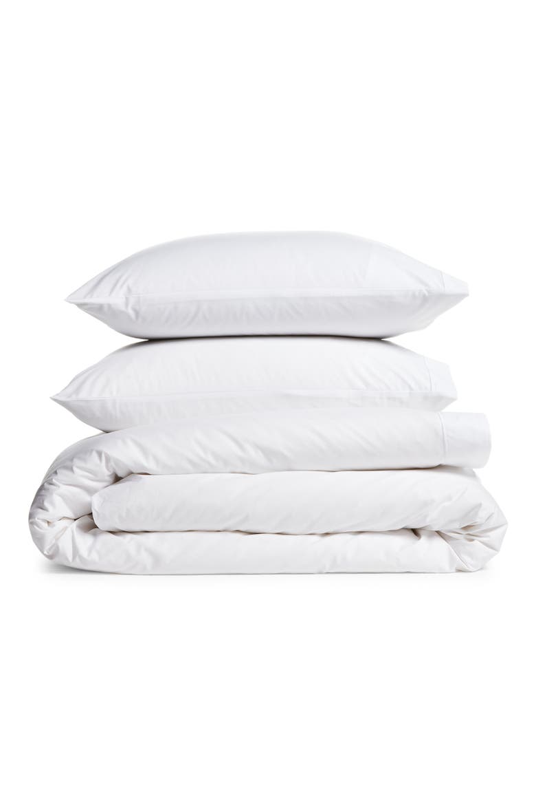 Luxury Savoy Duvet Cover & Shams Set, Main, color, WHITE