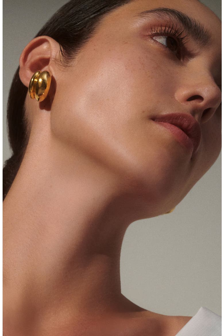 Double Bubble Ear Cuffs, Alternate, color, GOLD