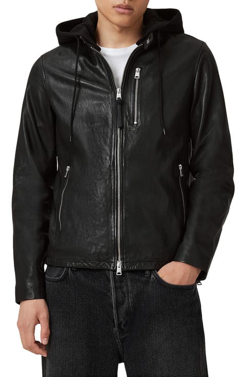 Ashton Hooded Leather Jacket