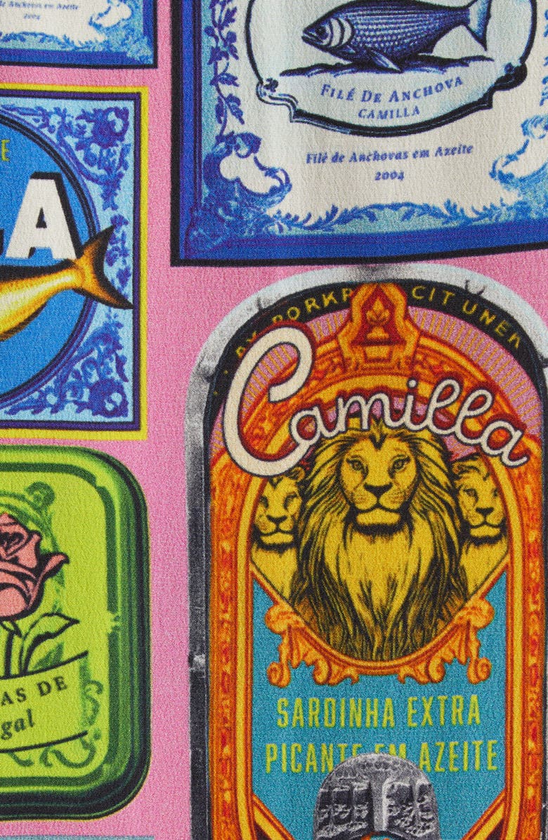 Camilla Salty Splendor Crystal Embellished Silk Shirtdress, Alternate, color,