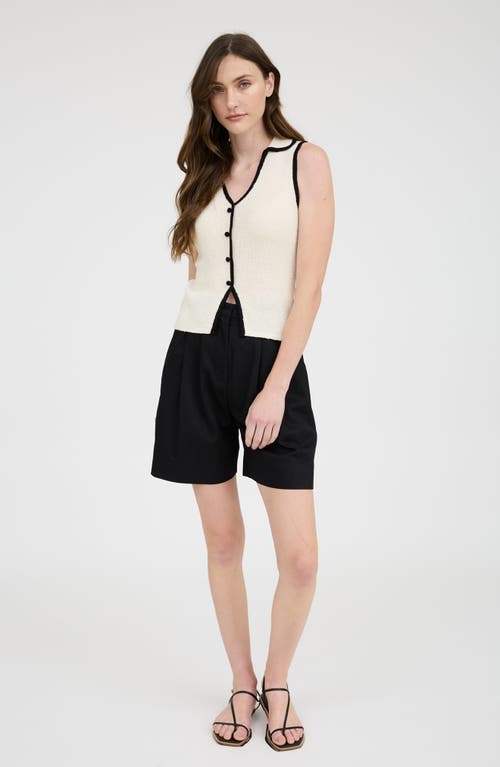 BLU PEPPER BLU PEPPER JOHNNY COLLAR BUTTON FRONT KNIT TANK TOP