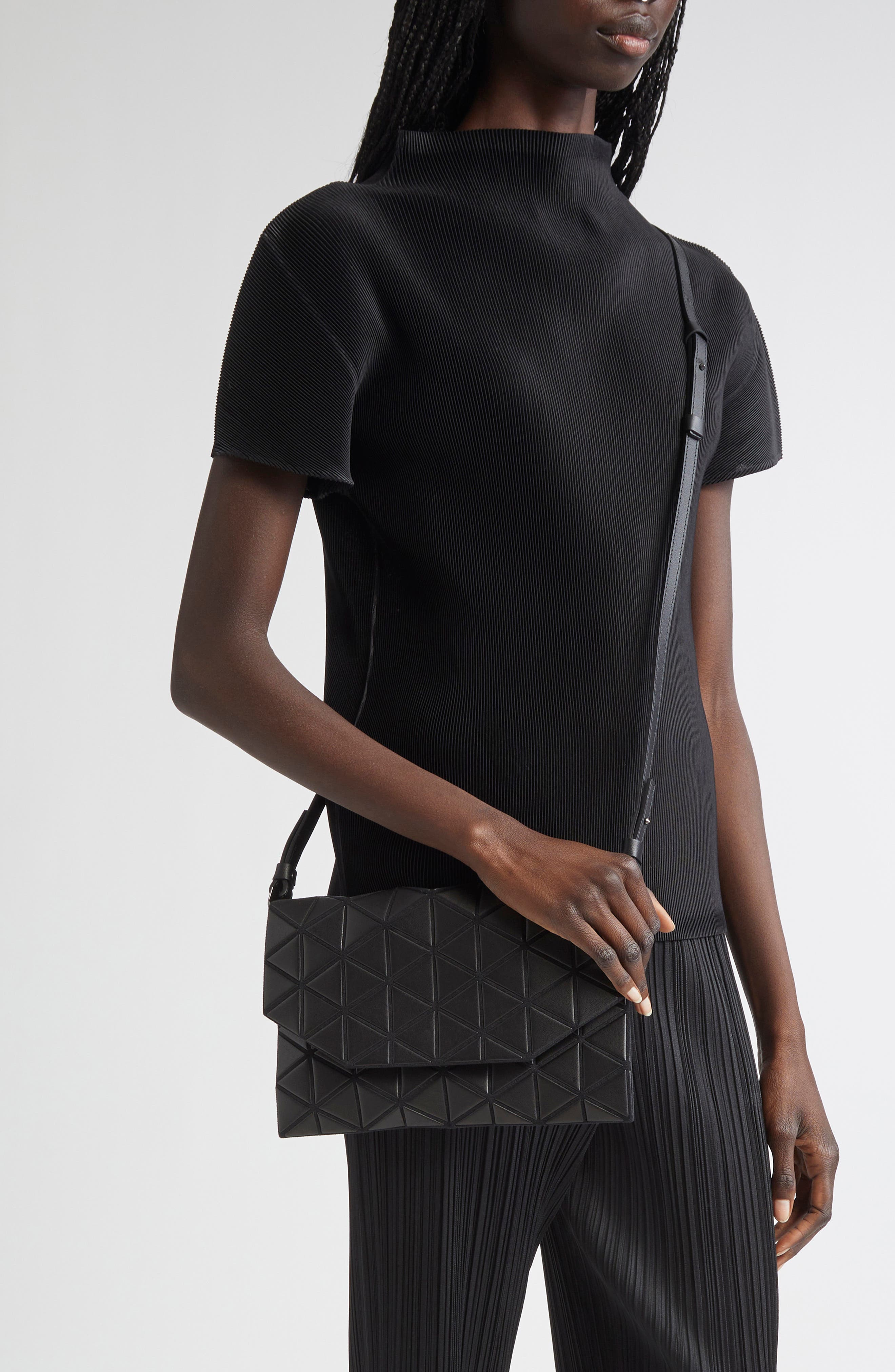 Bao Bao Issey Miyake Tonneau Matte Crossbody Bag, Alternate, color, Matte Black