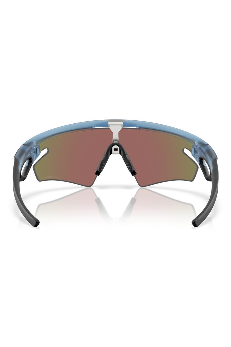 Gender Inclusive Sphaera 36mm Polarized Rectangle Shield Sunglasses, Alternate, color, MATTE TRANS STONEWASHED