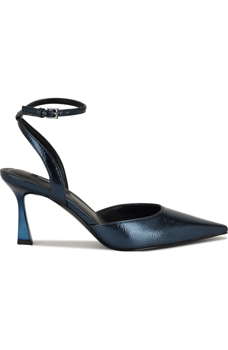 Nine West Kellie Ankle Strap Pointed Toe Pump, Alternate, color, Teal