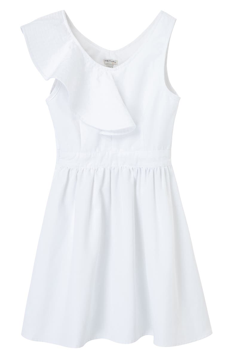 Habitual Kids' Ruffle Fit & Flare Dress, Main, color, 