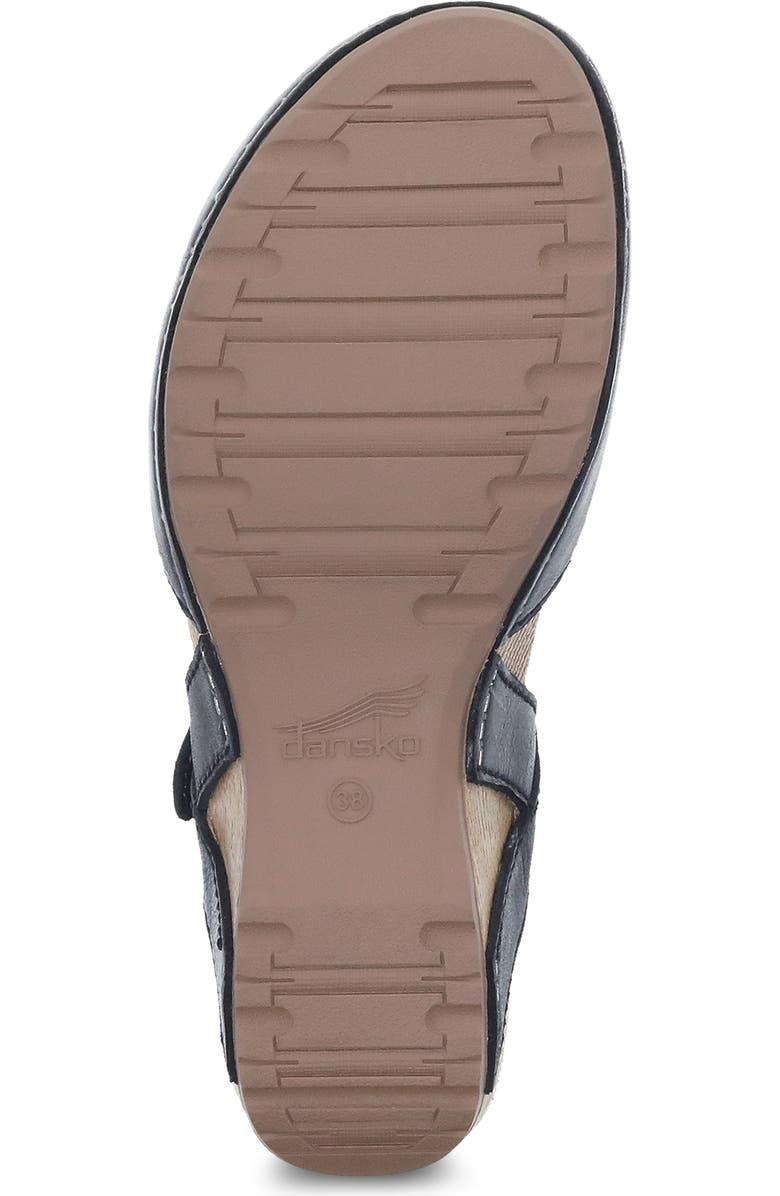 Dansko Tiffani Wedge Pump, Alternate, color, Black Milled Burnished