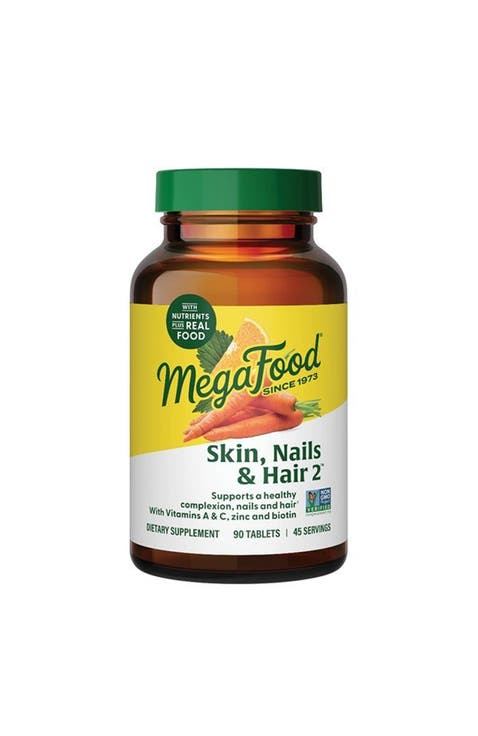Skin, Nails & Hair 2 Vitamins for Women & Men with Biotin, Vitamin A, C, E & more, Vegan, 90 Tablets
