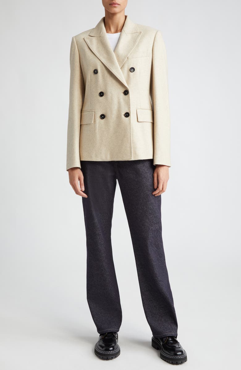 Max Mara Calata Double Breasted Cashmere & Wool Blazer, Alternate, color, 