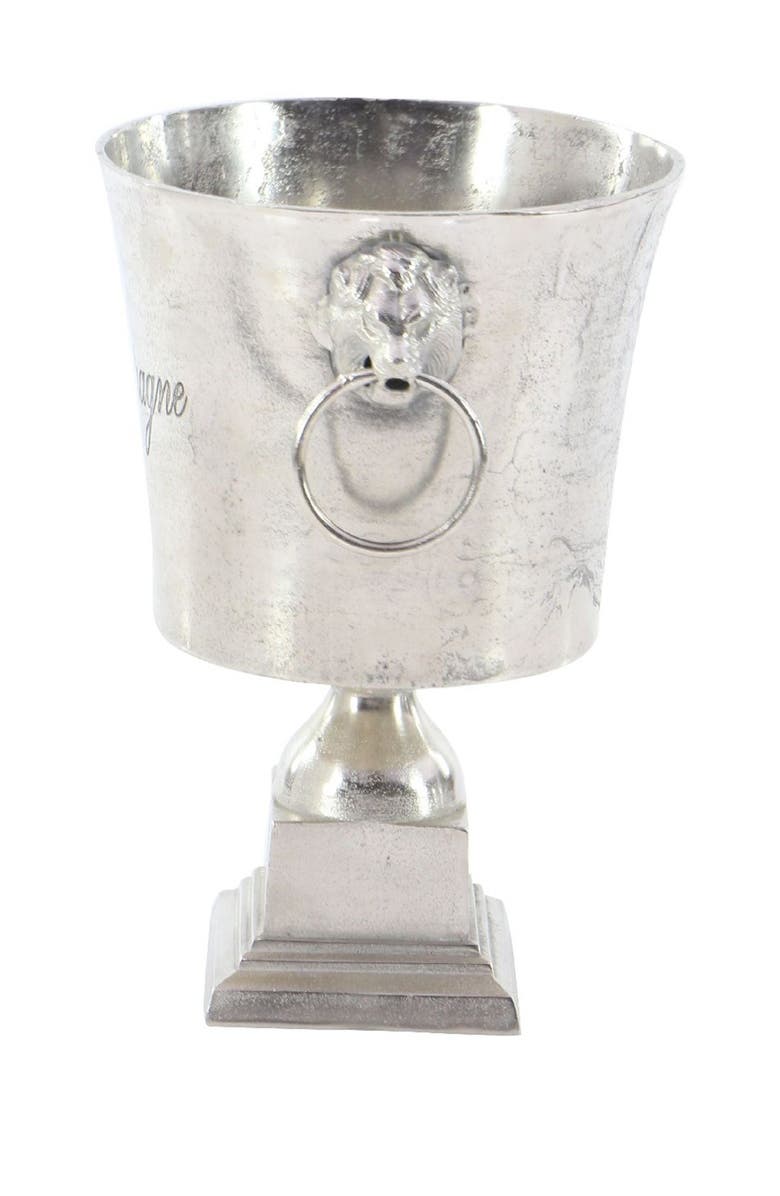 SONOMA SAGE HOME Silver Aluminum Champagne 2 Bottle Ice Bucket with Champagne Text, Alternate, color, 