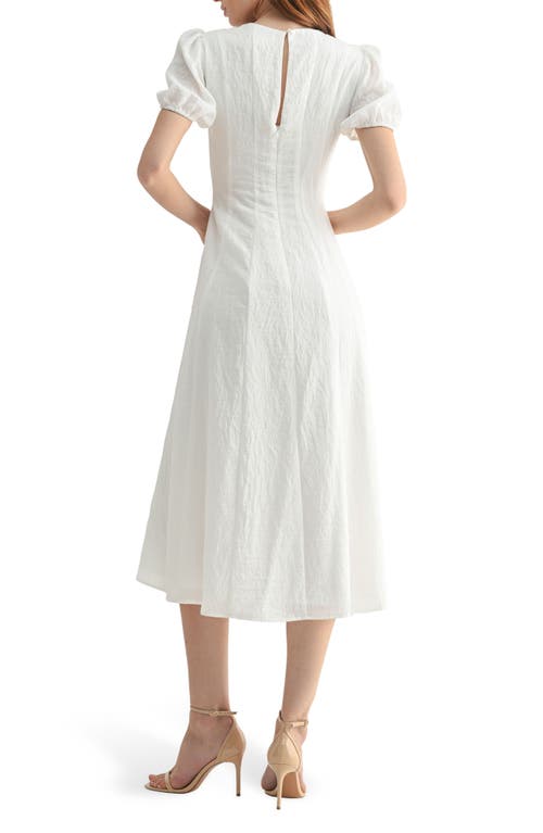 Mila Mae Puff Sleeve A-line Midi Dress