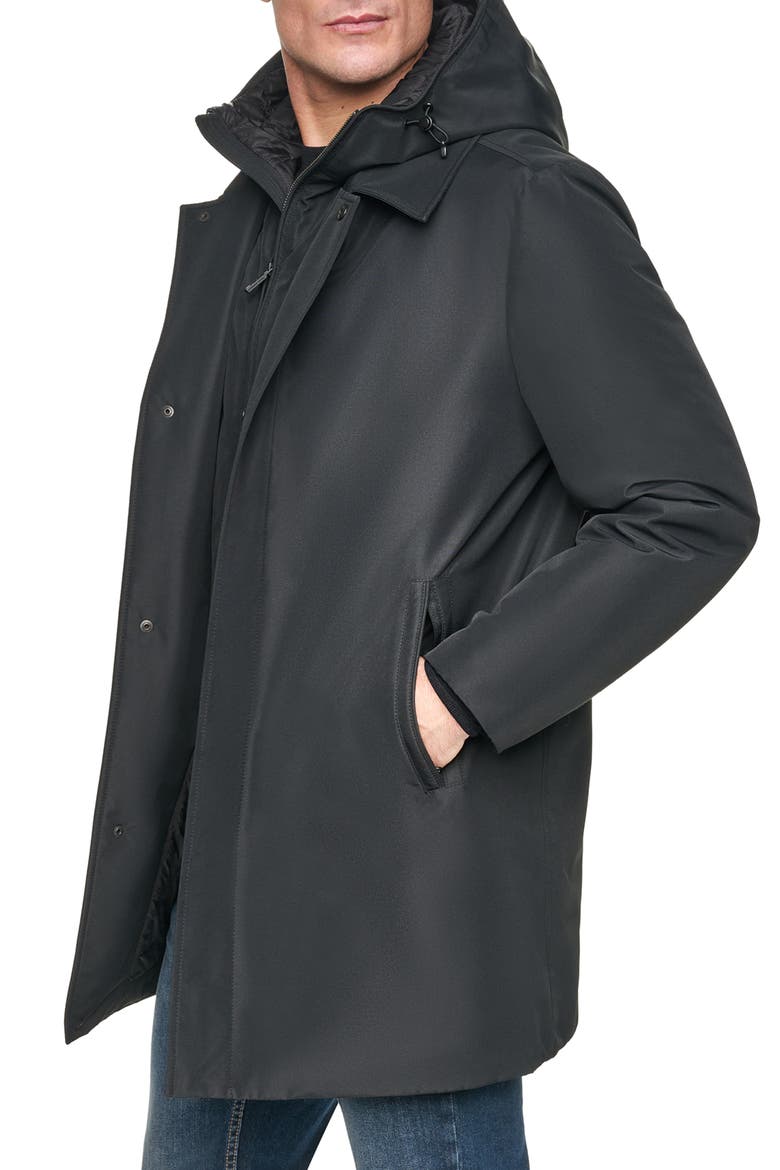 Mackintosh with Hooded Bib, Alternate, color, BLACK