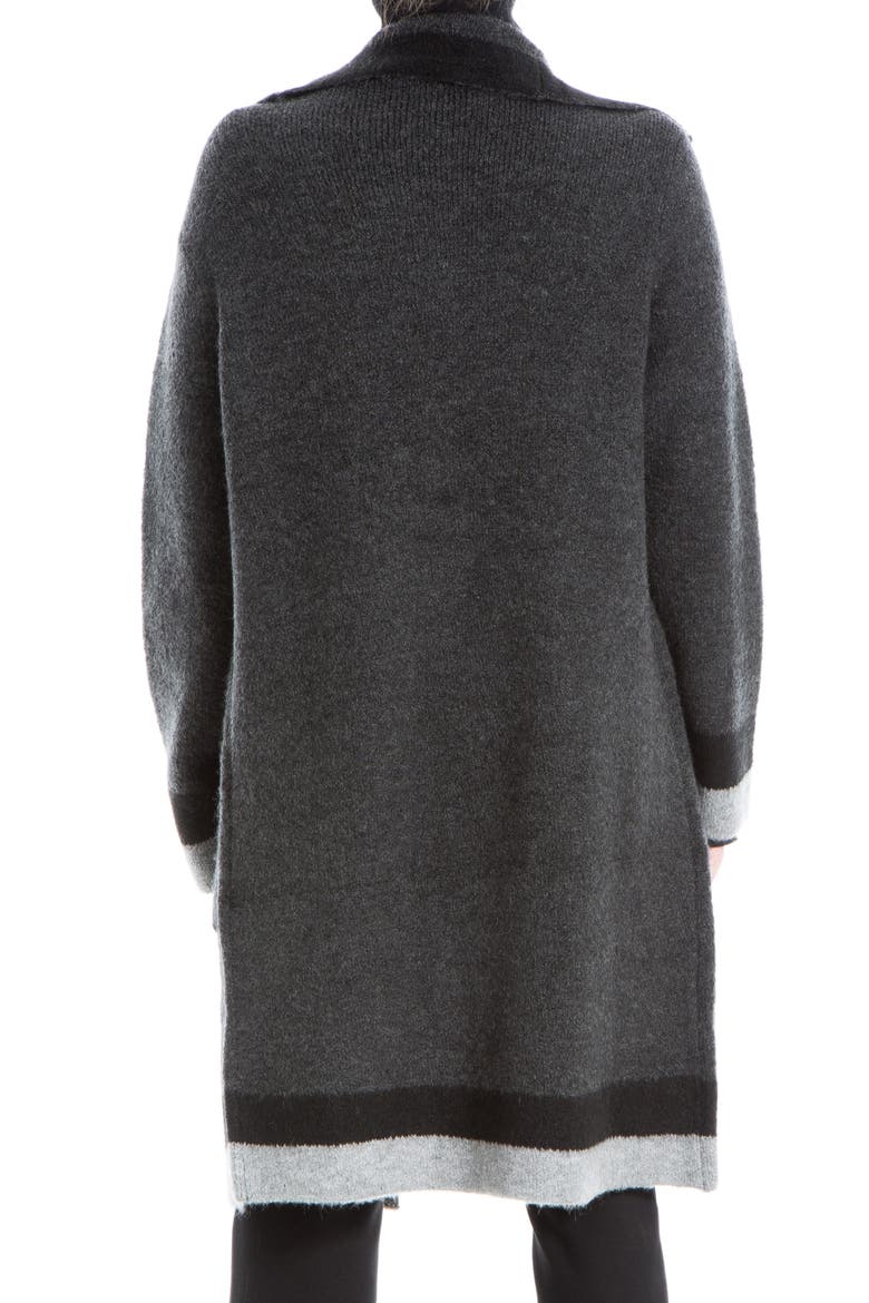 Jacquard Sweater Coat, Alternate, color, CHARCOAL