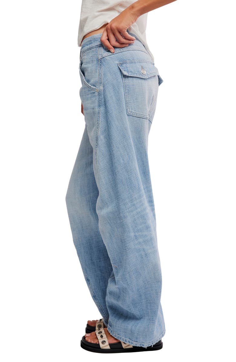 Free People Highland Low Rise Barrel Jeans, Alternate, color,