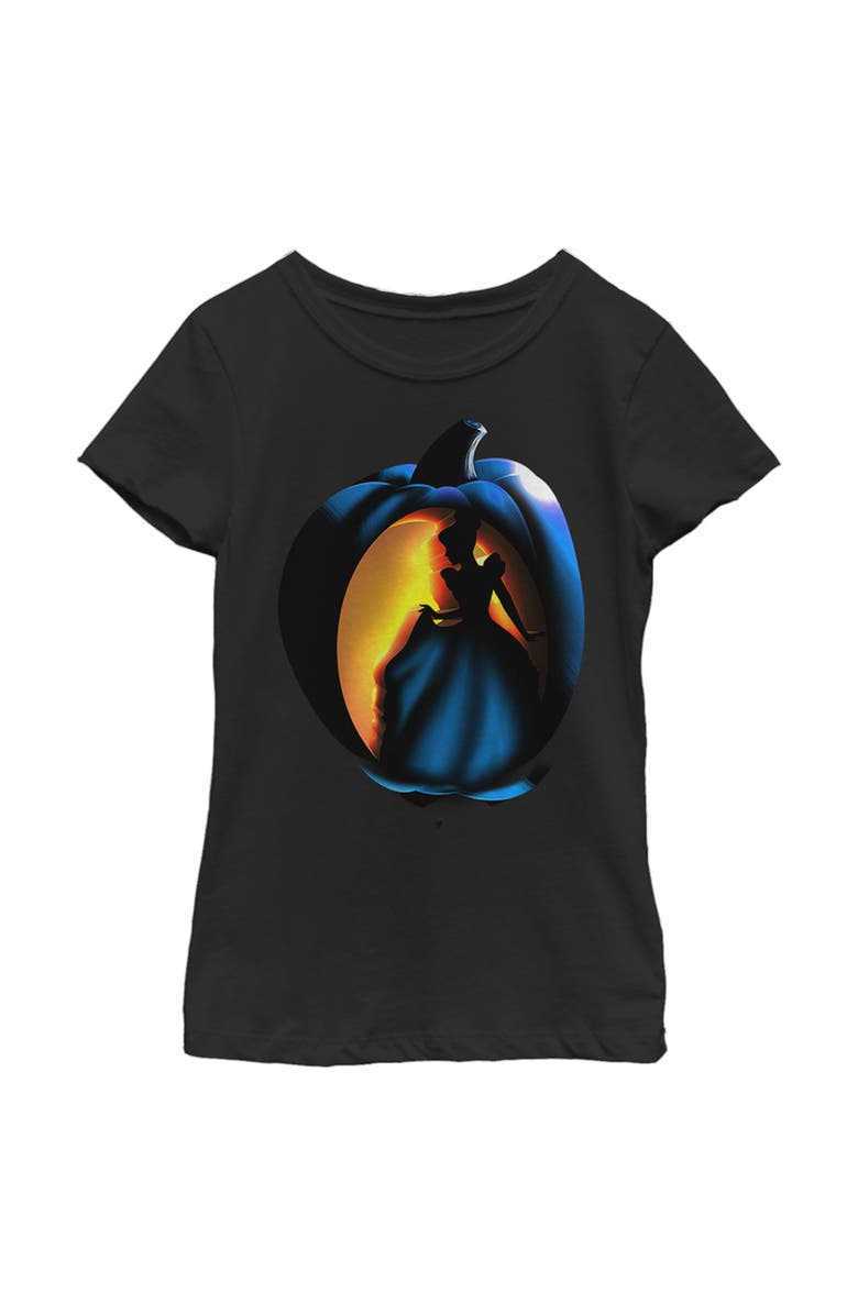 CINDERELLA Girl's Cinderella Halloween Pumpkin Graphic T-Shirt, Main, color, Black