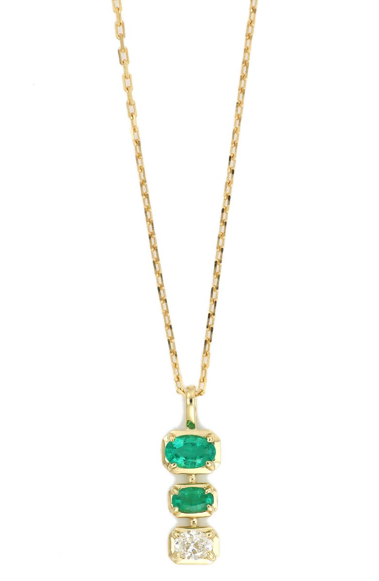 Bony Levy El Mar Emerald & Diamond Pendant Necklace, Main, color,