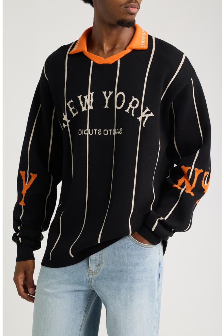 125 Cotton Rugby Sweater, Main, color, BLACK
