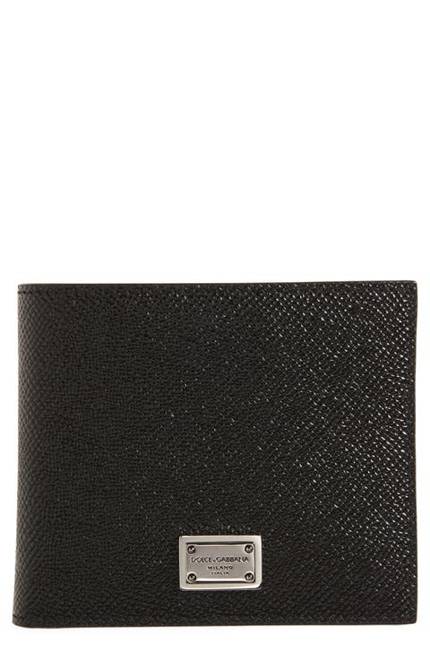 Dolce&Gabbana Logo Plaque Leather Bifold Wallet | Nordstrom
