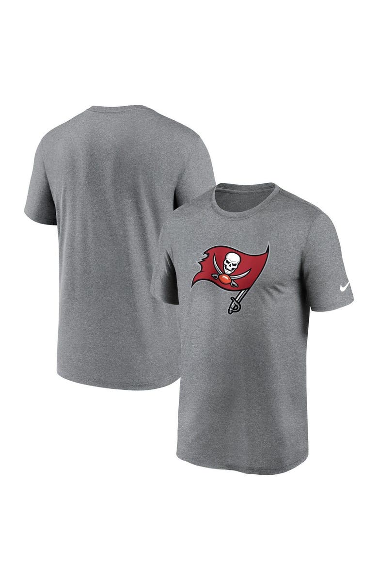 Nike Men's Nike Heather Charcoal Tampa Bay Buccaneers Legend Logo Performance T-Shirt, Main, color,