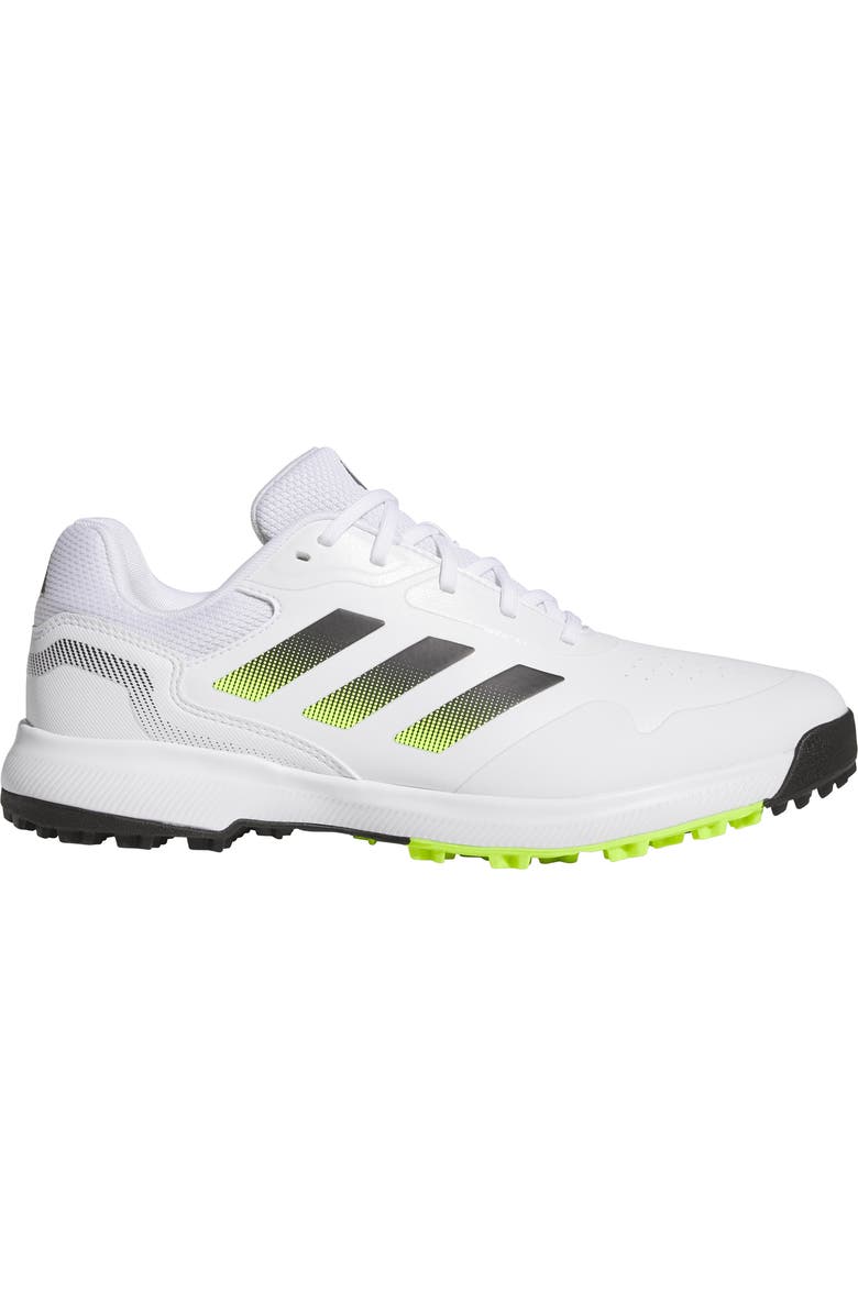 adidas Traxion Response Spikeless Golf Shoe, Alternate, color, White/ Black/ Lucid Lemon
