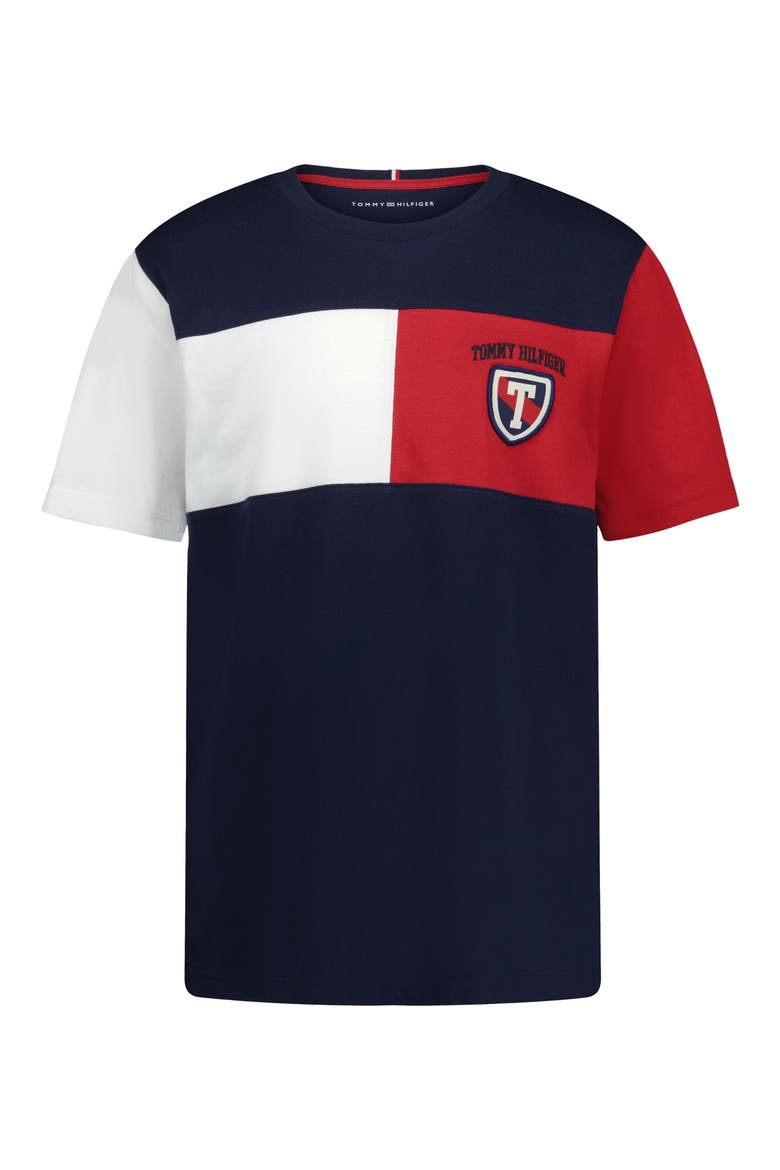 Kids' Crest Cotton T-Shirt, Main, color, NAVY BLAZER