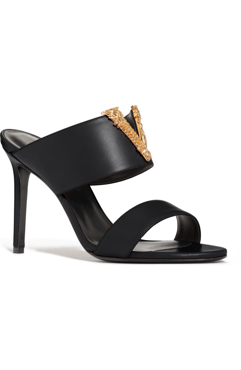 Versace V-Hardware Double Band Slide Sandal, Main, color,