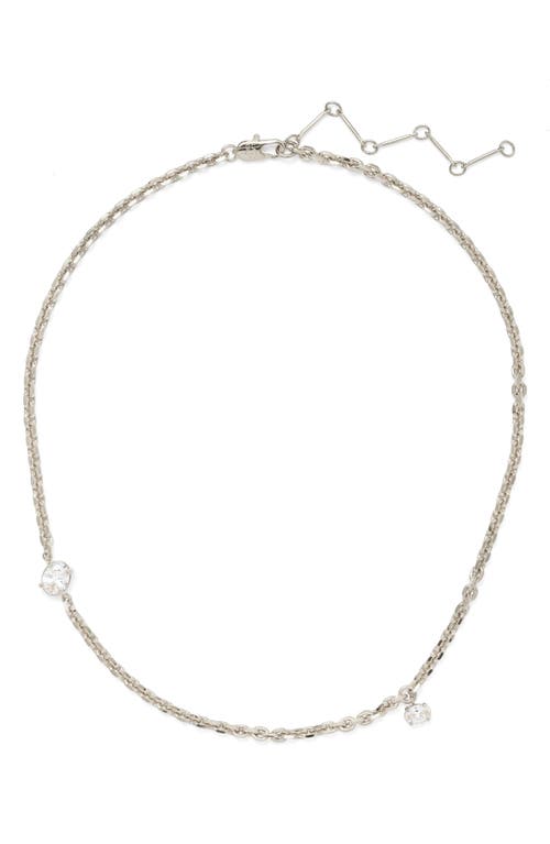 Lady Grey Crystal Tilt Cubic Zirconia Necklace