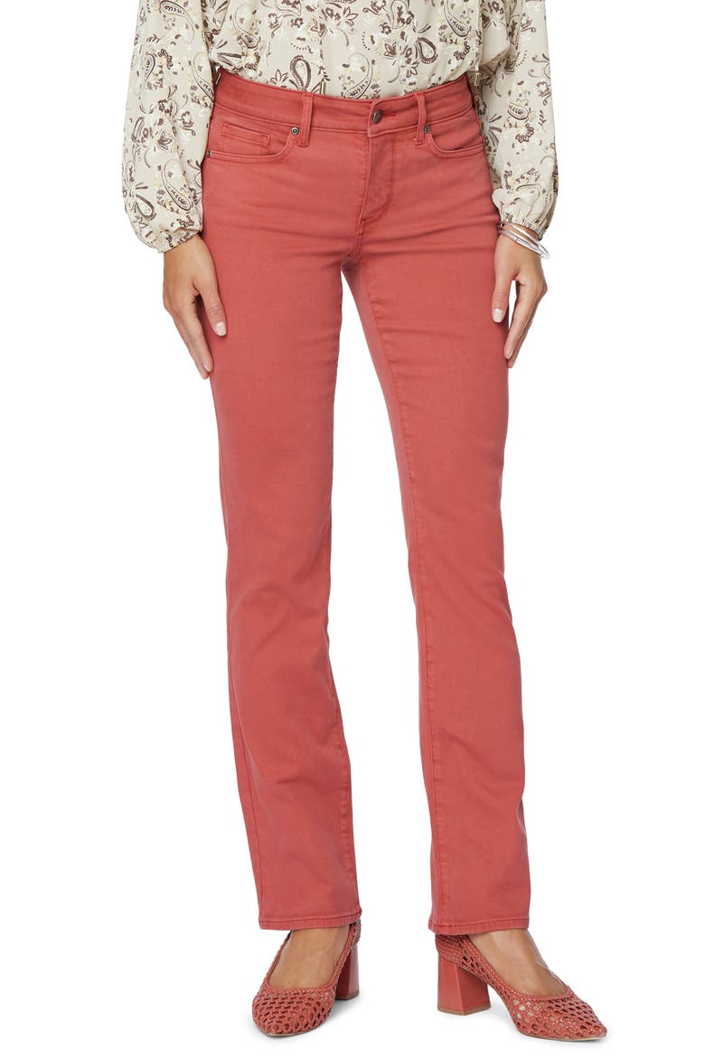 Marilyn Straight Leg Stretch Jeans, Main, color, AUBURN