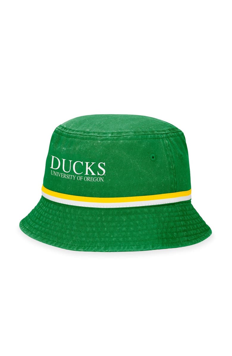 TOP OF THE WORLD Men's Top of the World Green Oregon Ducks Ace Bucket Hat, Main, color,