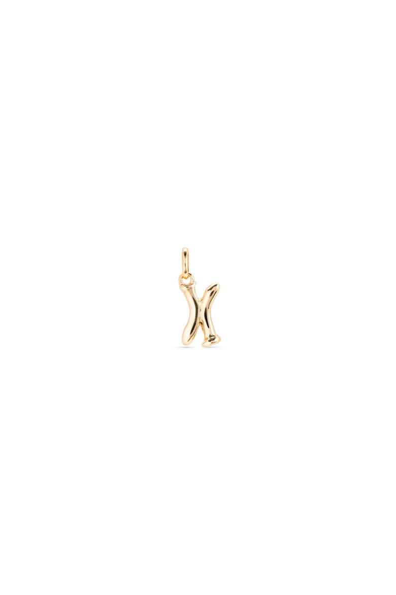 18K Gold-Plated Letter X Charm, Main, color, Gold