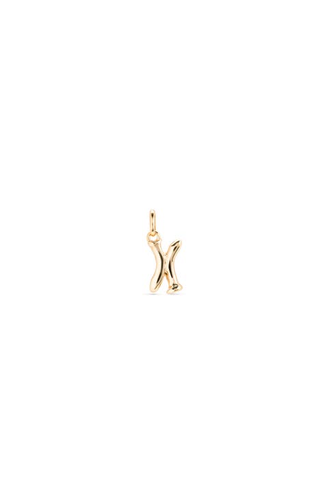 18K Gold-Plated Letter X Charm