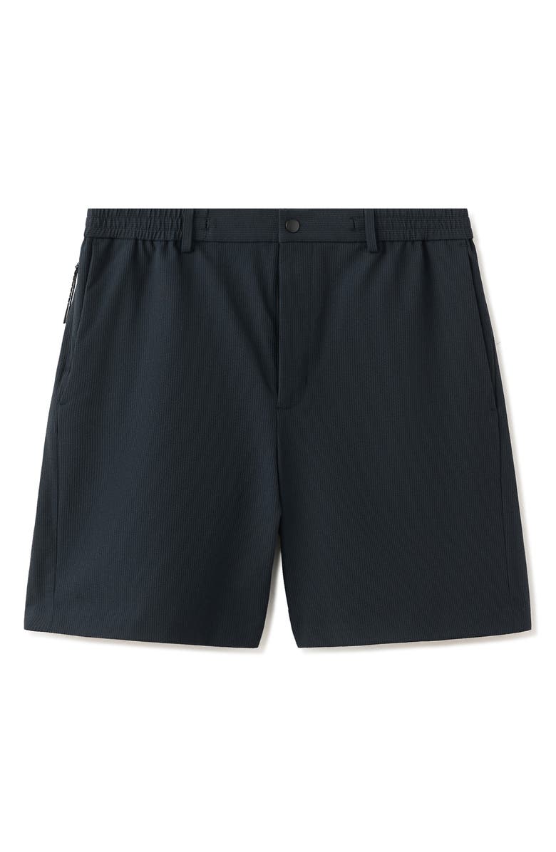 MANGO Water Repellent Comfort Stretch Shorts, Alternate, color, Navy