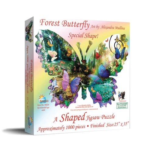 Forest Butterfly 1000 piece Jigsaw Puzzle for Adults Special Shape