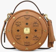 MCM Small Pina Tambourine Bag in Visetos