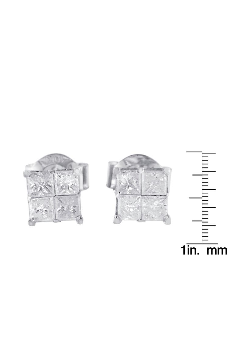 Haus of Brilliance 10K White Gold 5/8 Cttw Diamond Stud Earrings, Alternate, color, White
