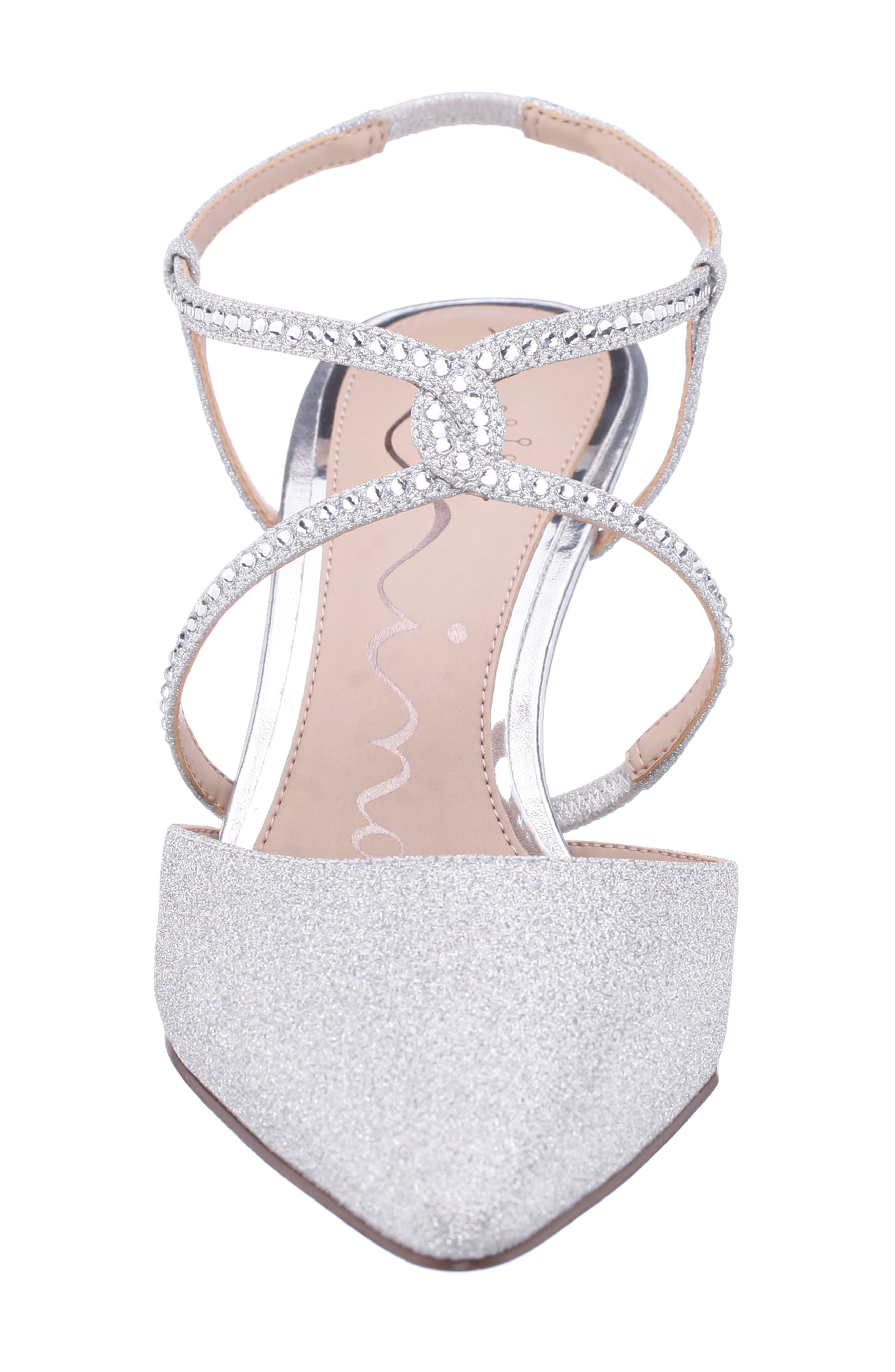 Nina Nichelle Strappy Slingback Pump, Alternate, color, Silver