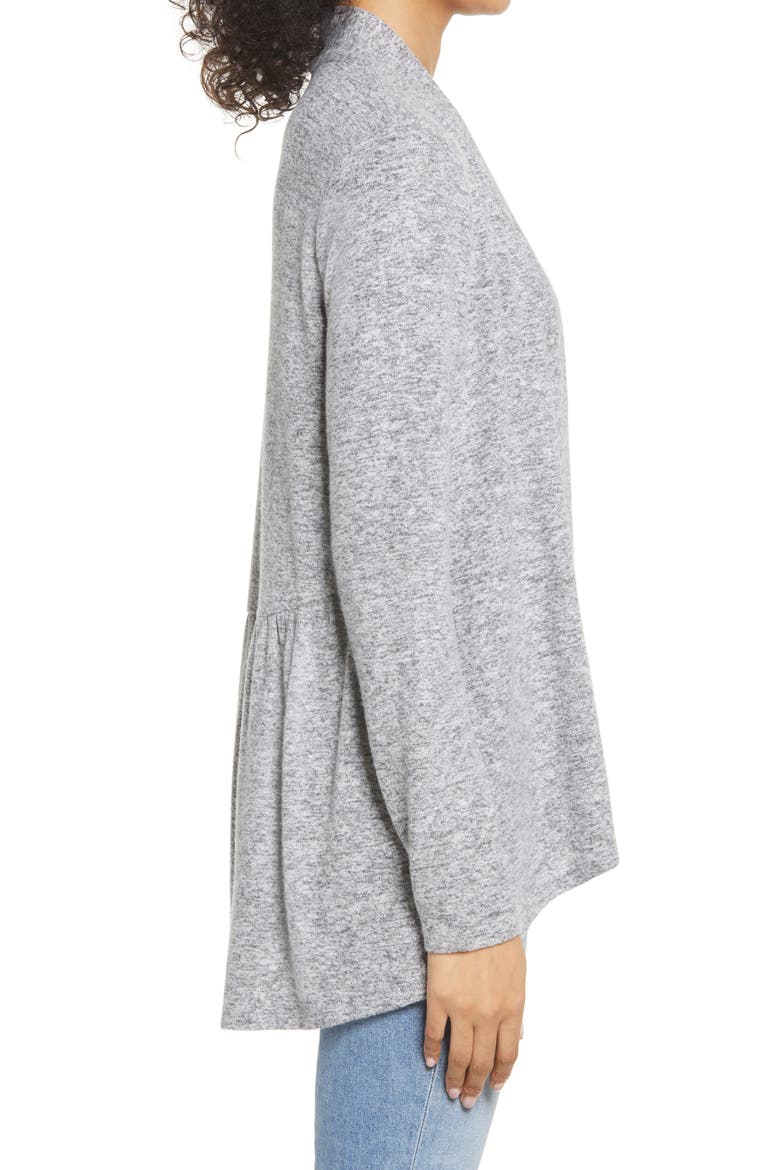 Open Front Cardigan, Alternate, color, H GREY