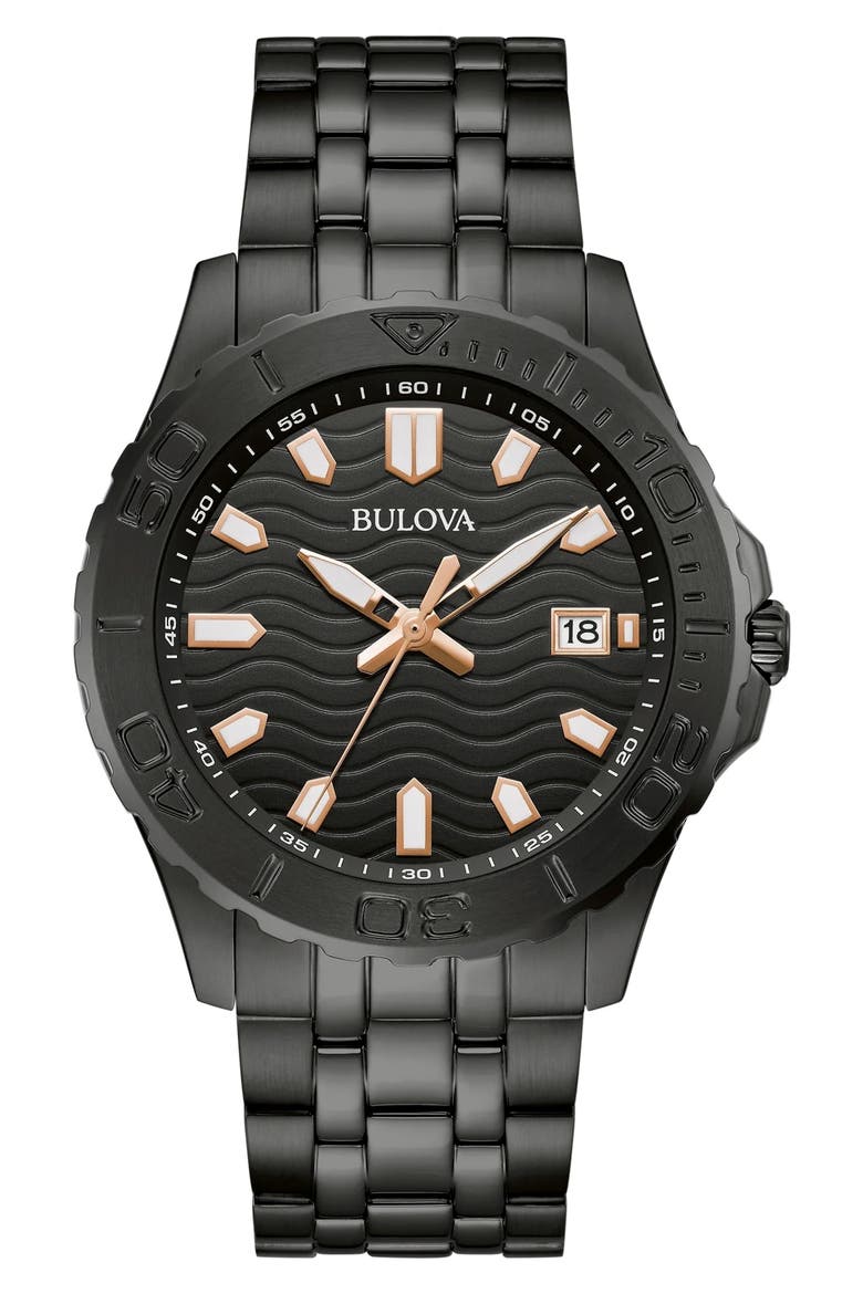 Bracelet Watch, 44mm, Main, color, BLACK