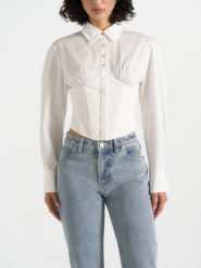 Manière De Voir Margot Cotton Corset Shirt