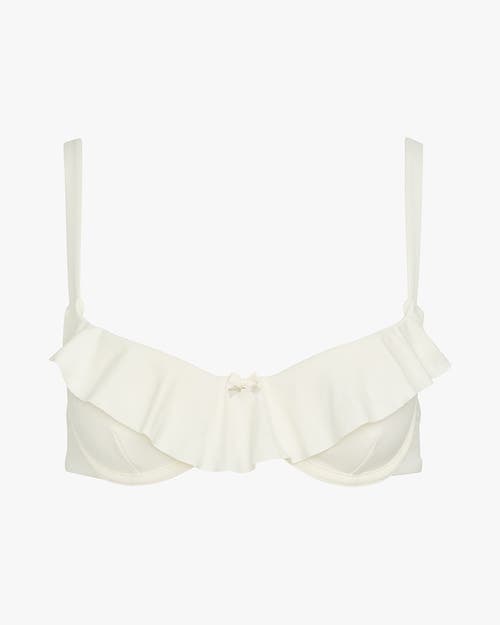 Weworewhat Ruffle Top In White